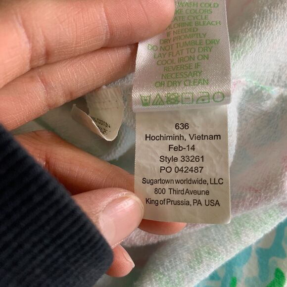 Lilly Pulitzer Top Women XS Extra Small Skipper Popover UPF 50 Half Zip Pullover - Picture 10 of 12